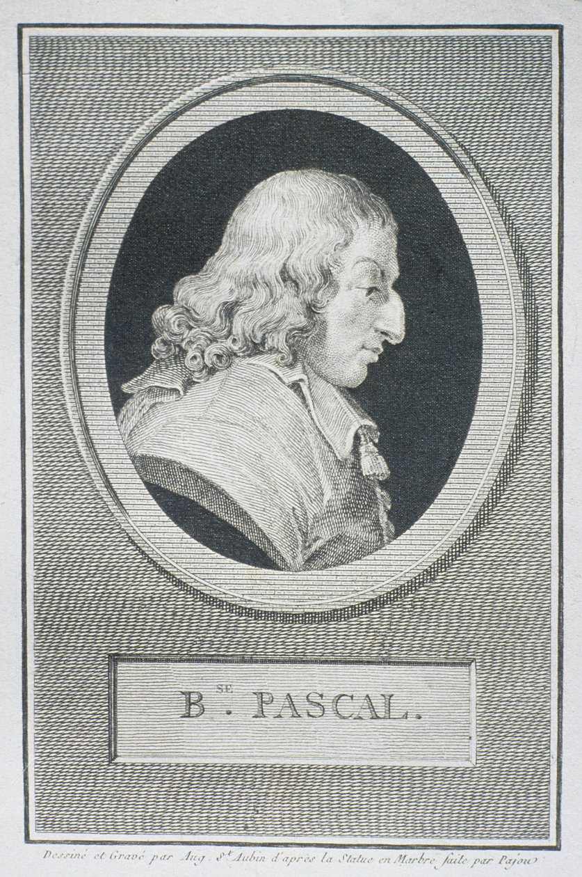 Blaise Pascal (1623-62)  by Augustin de Saint Aubin