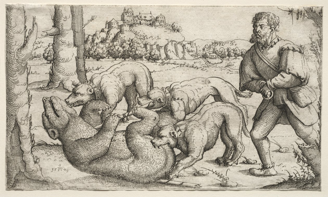 Ayı Avı by Augustin Hirschvogel