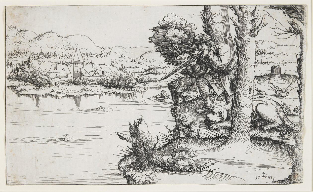 Duck Shooting with Firearms, 1545 by Augustin Hirschvogel