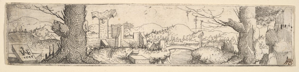 Manzara, 1545. by Augustin Hirschvogel