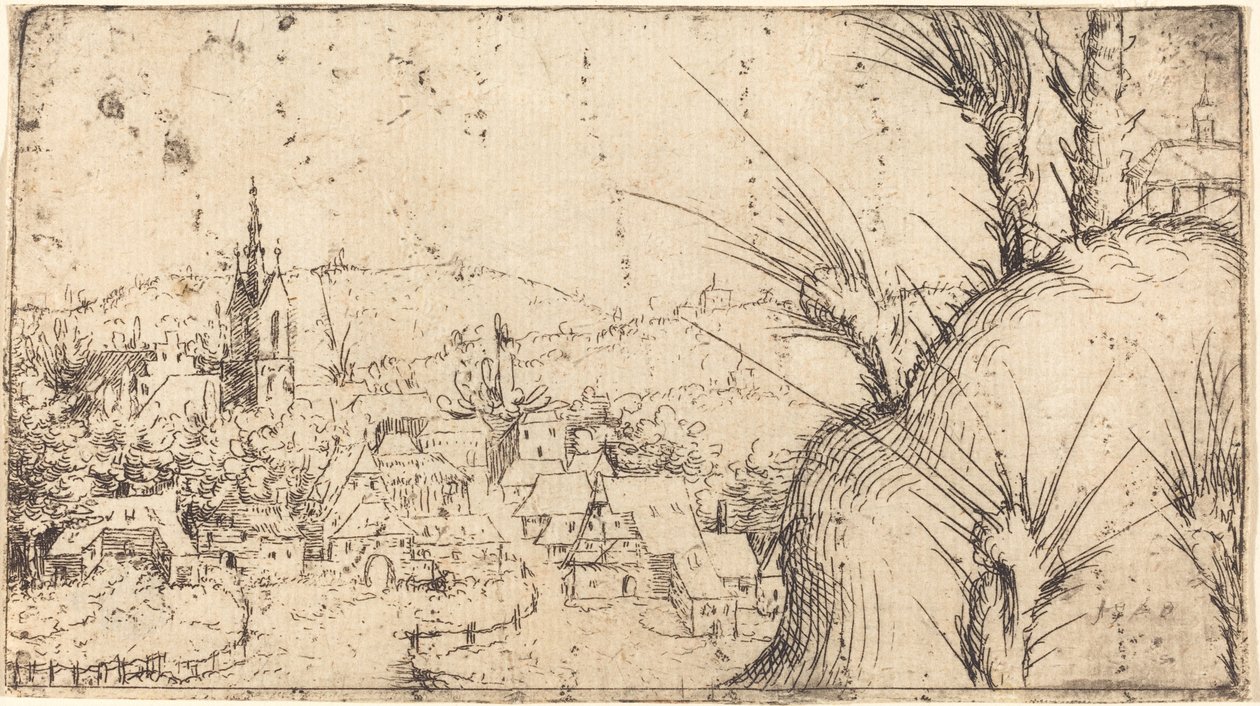 Solda Kasabalı Manzara, 1549. by Augustin Hirschvogel