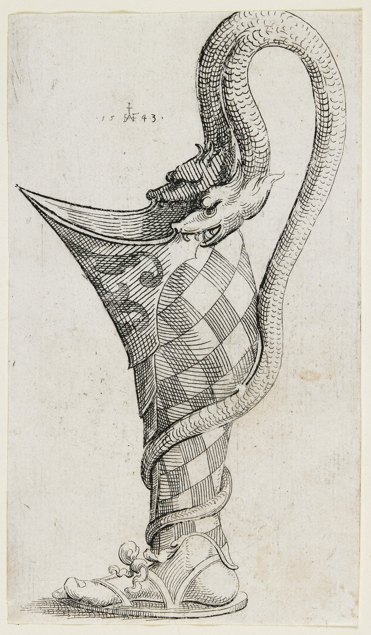 Süs Ayaklı Kap, 1543 by Augustin Hirschvogel