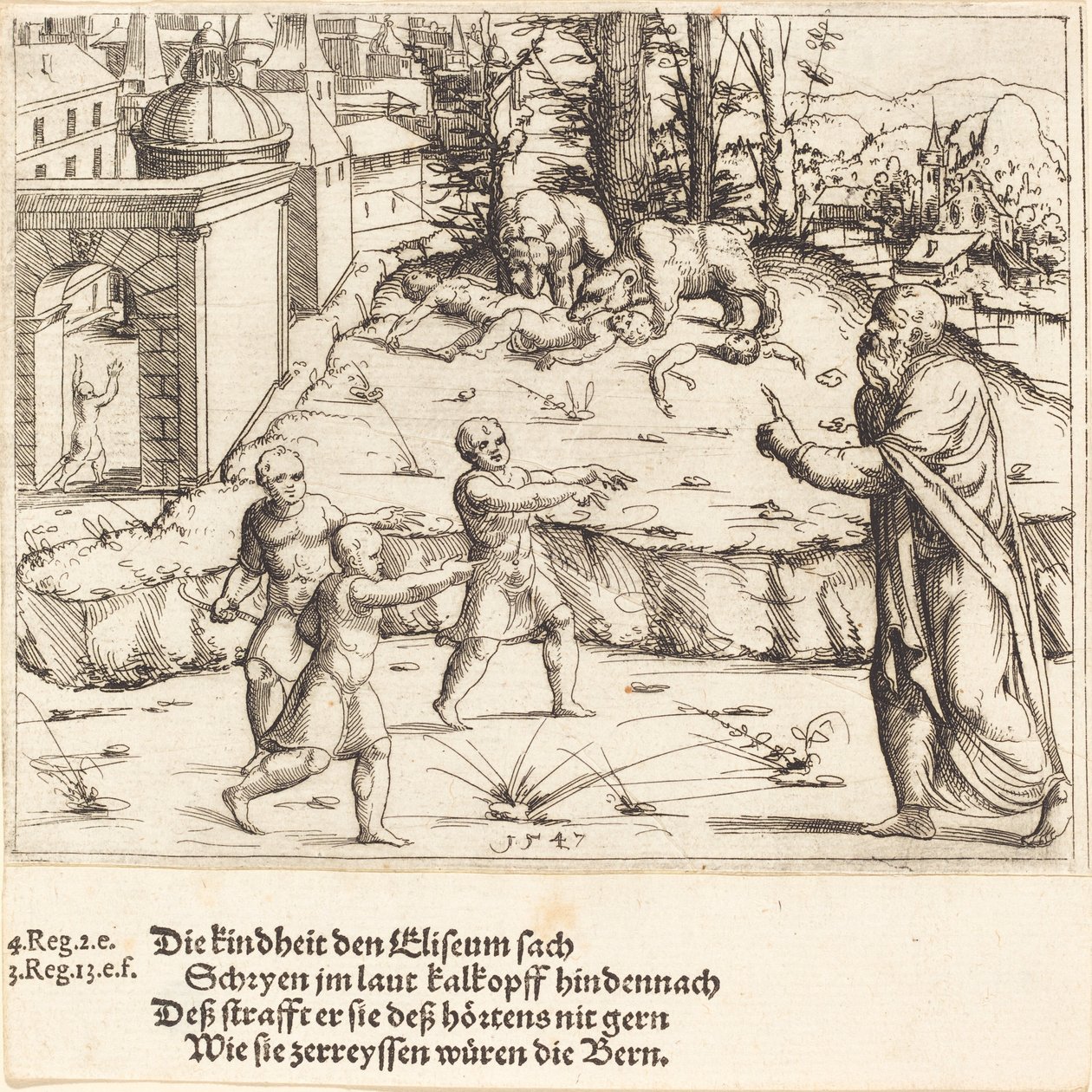 Beytel Çocuklarının Öldürülmesi, 1547. by Augustin Hirschvogel