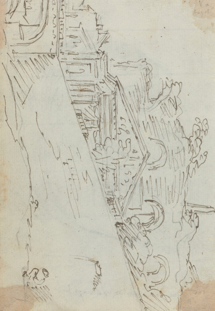 Tiber Kıyısındaki Kadim Harabeler by Augustin Pajou