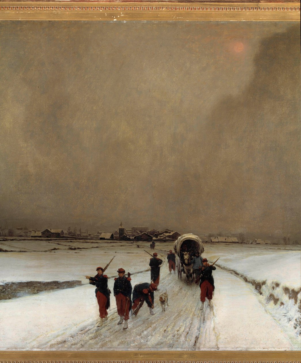 1870 Savaşı: ““trainards, kar efekti”” Auguste Chenu Dit Fleury