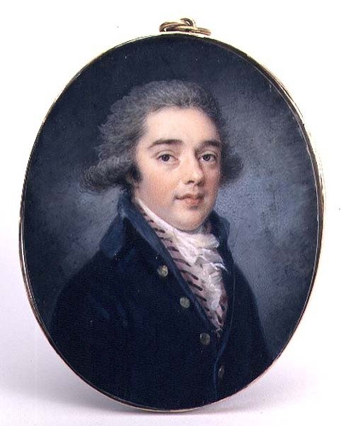 Bir Genç Adamın Portresi, c.1790 (suluboya ve guaj) by Augustin Ritt