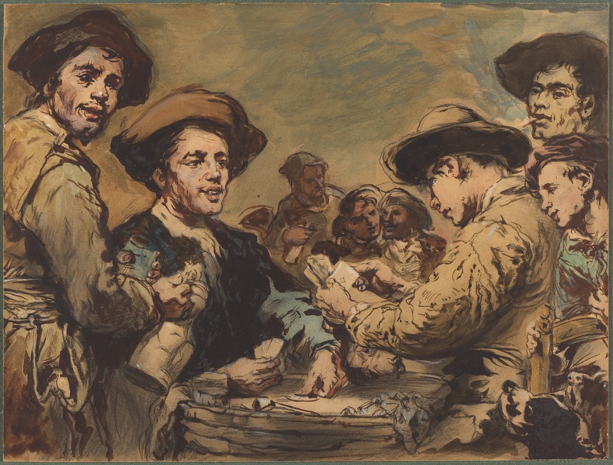 kart oyuncuları by Augustin Théodule Ribot