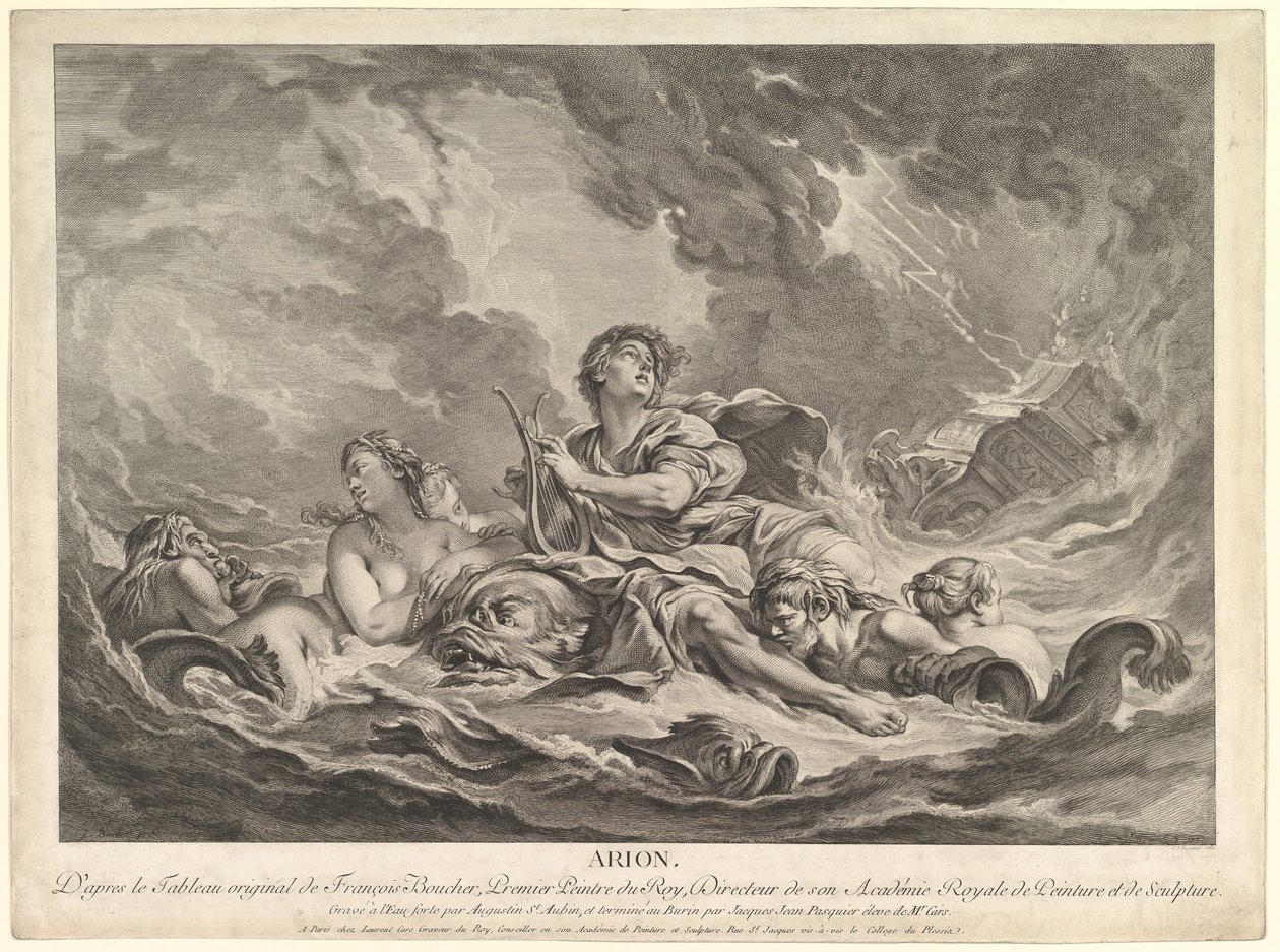 Arion, 1763-66 by Augustin de Saint Aubin