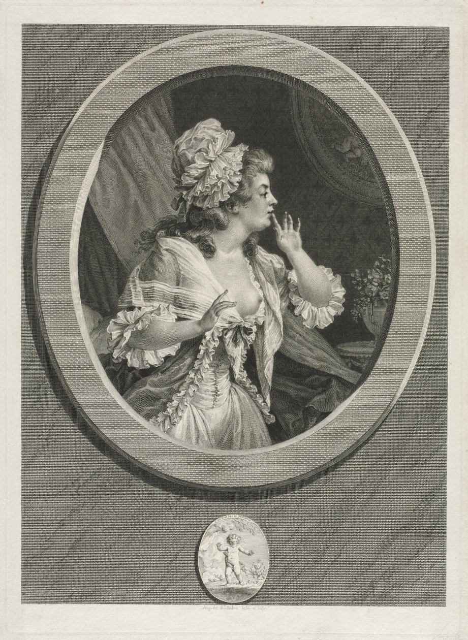 En azından Gizli Ol ve Bana Güvenebilirsin çifti, 1789. by Augustin de Saint Aubin