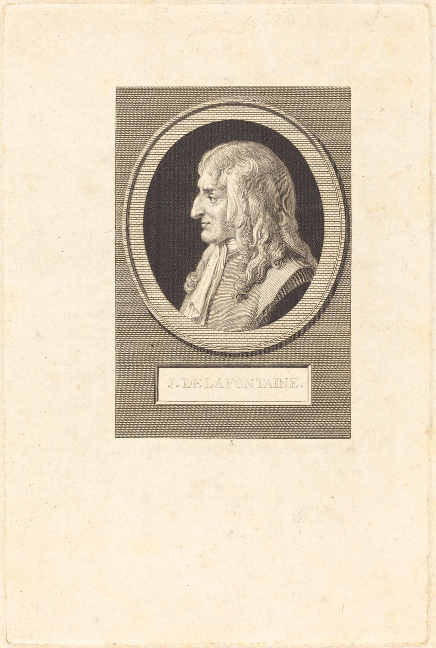 Jean de La Fontaine by Augustin de Saint-Aubin