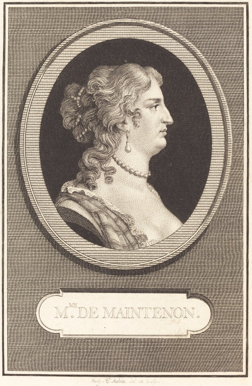 Madam de Maintenon by Augustin de Saint Aubin