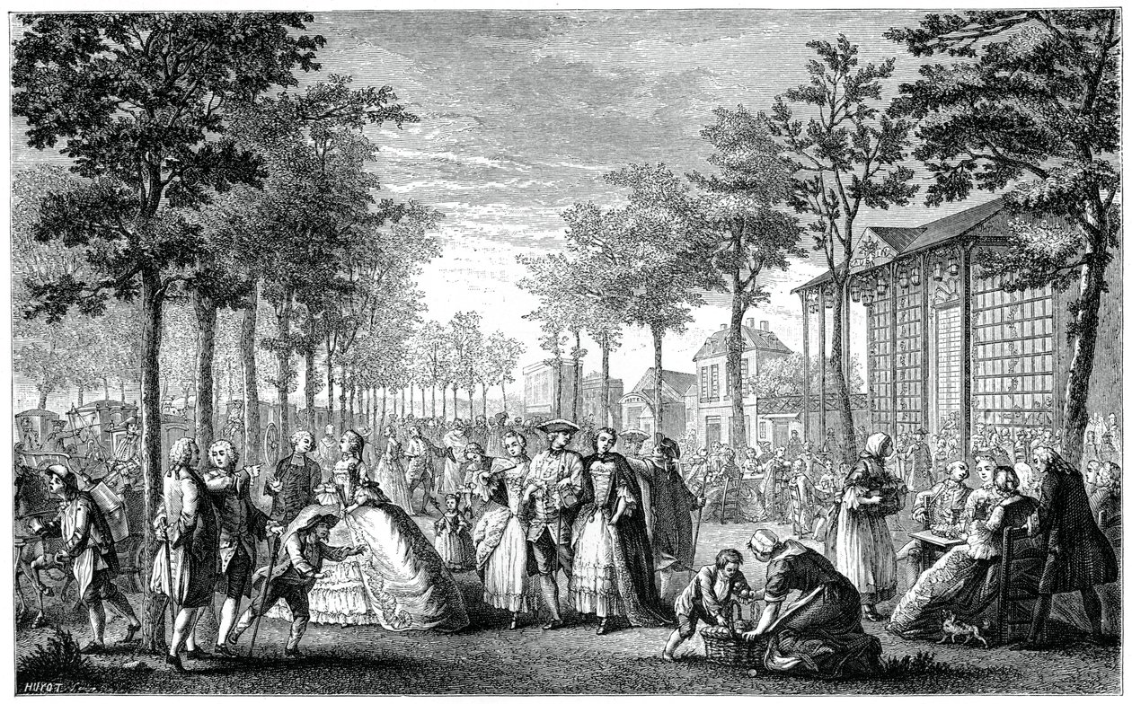 Gezinti Yolu, Paris, 1885 by Augustin de Saint Aubin