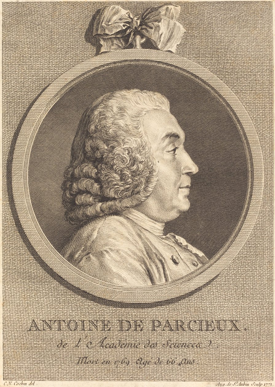 Antoine DeParcieux by Augustin de Saint Aubin after Charles Nicolas Cochin I