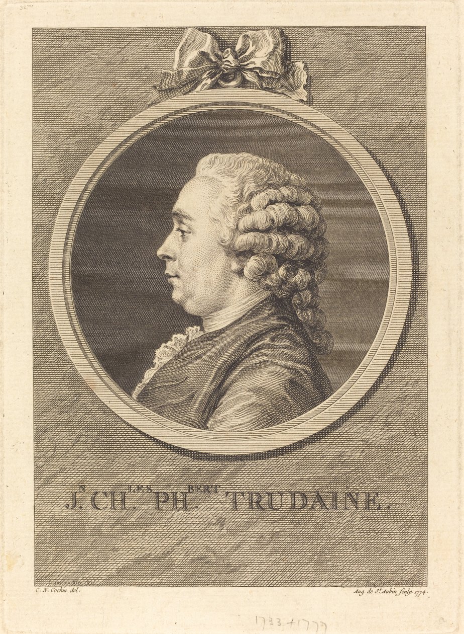 Jean-Charles-Philibert Trudaine by Augustin de Saint Aubin after Charles Nicolas Cochin II