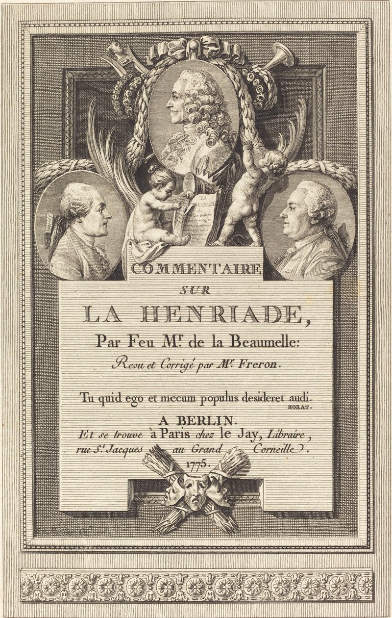Henriade ile ilgili yorumlar by Augustin de Saint Aubin after Clément Pierre Marillier