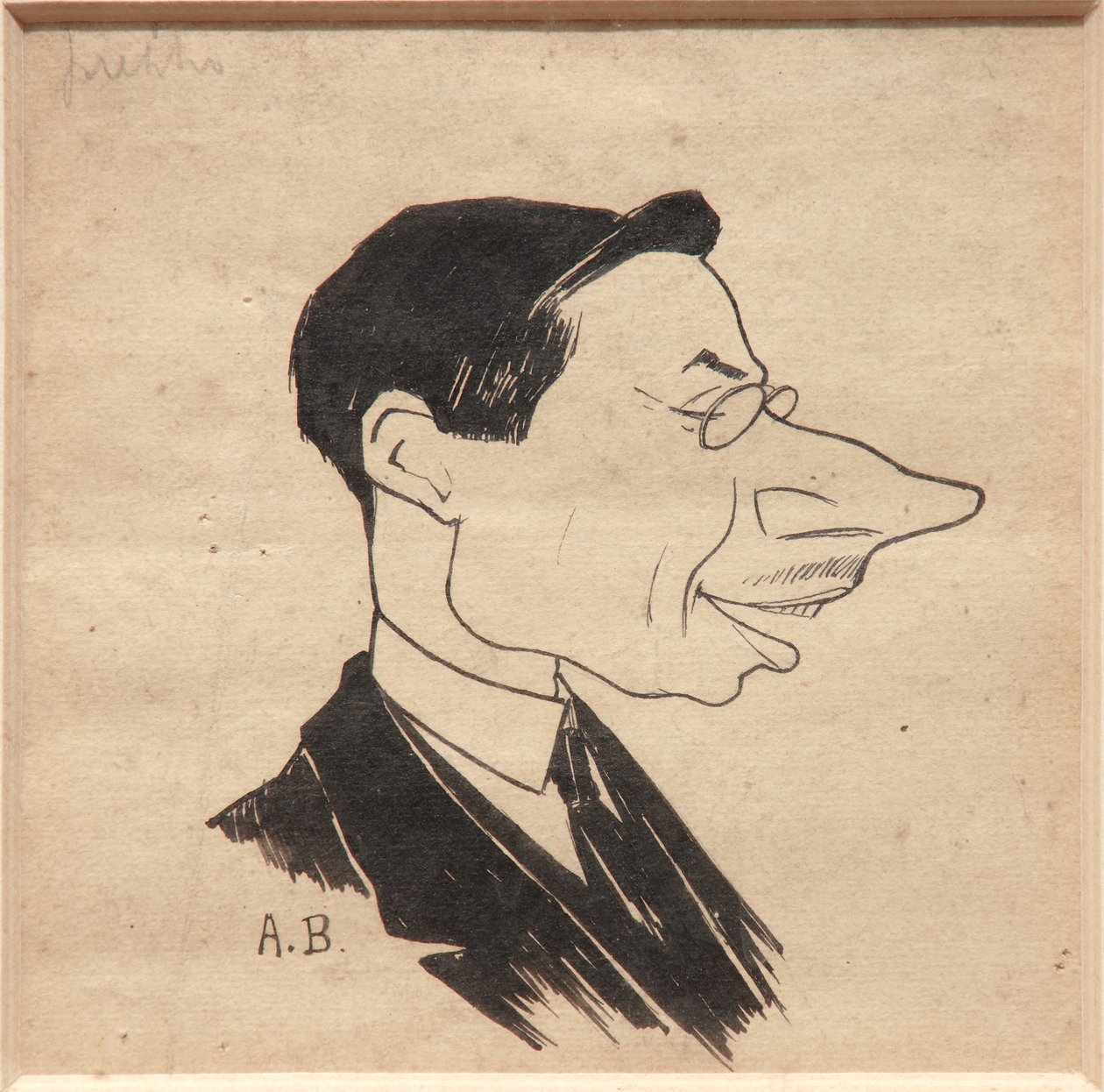 Karikatür (kağıt üzerine siyah mürekkep) by Augusto Baracchi