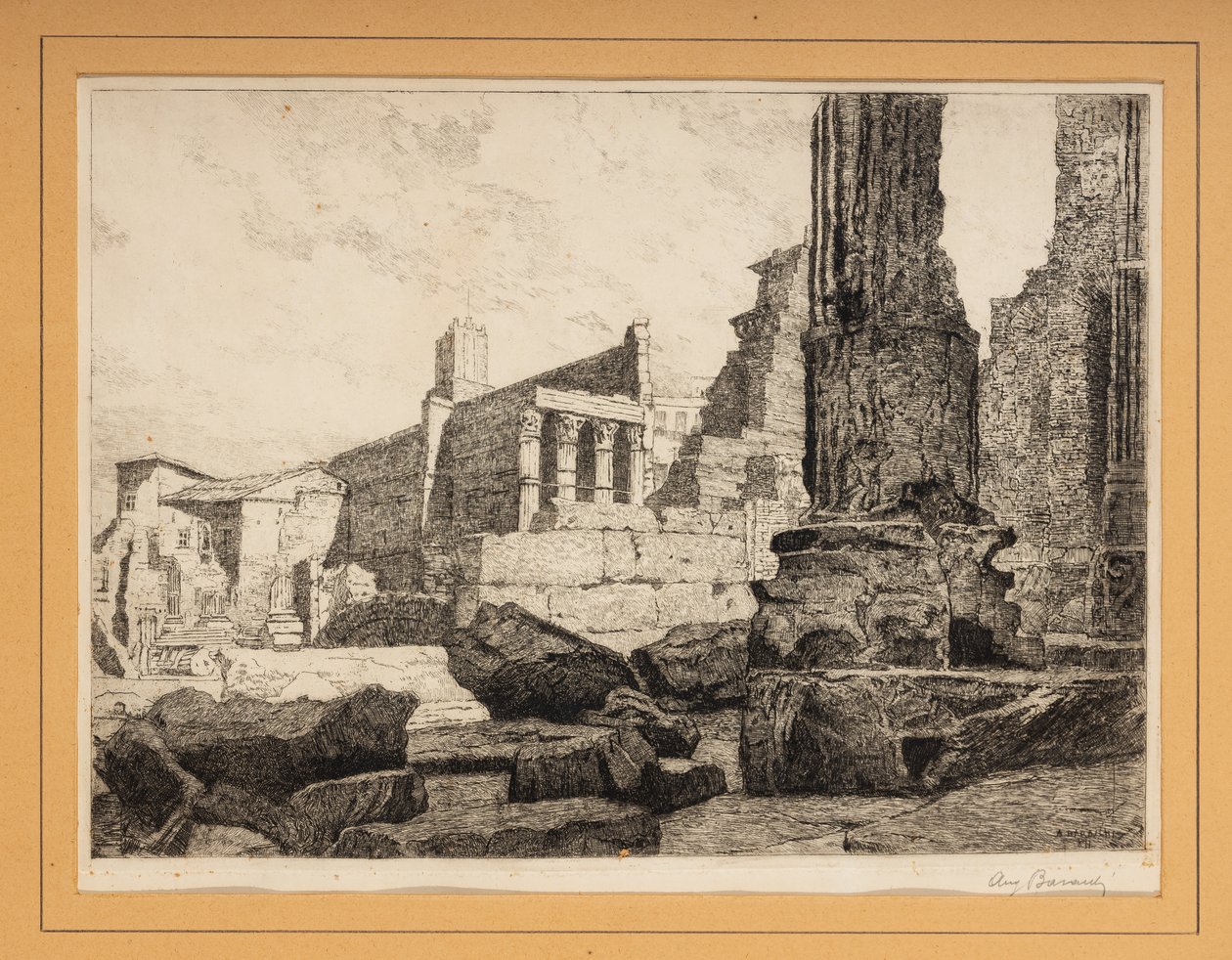 Roma Harabeleri (gravür) by Augusto Baracchi