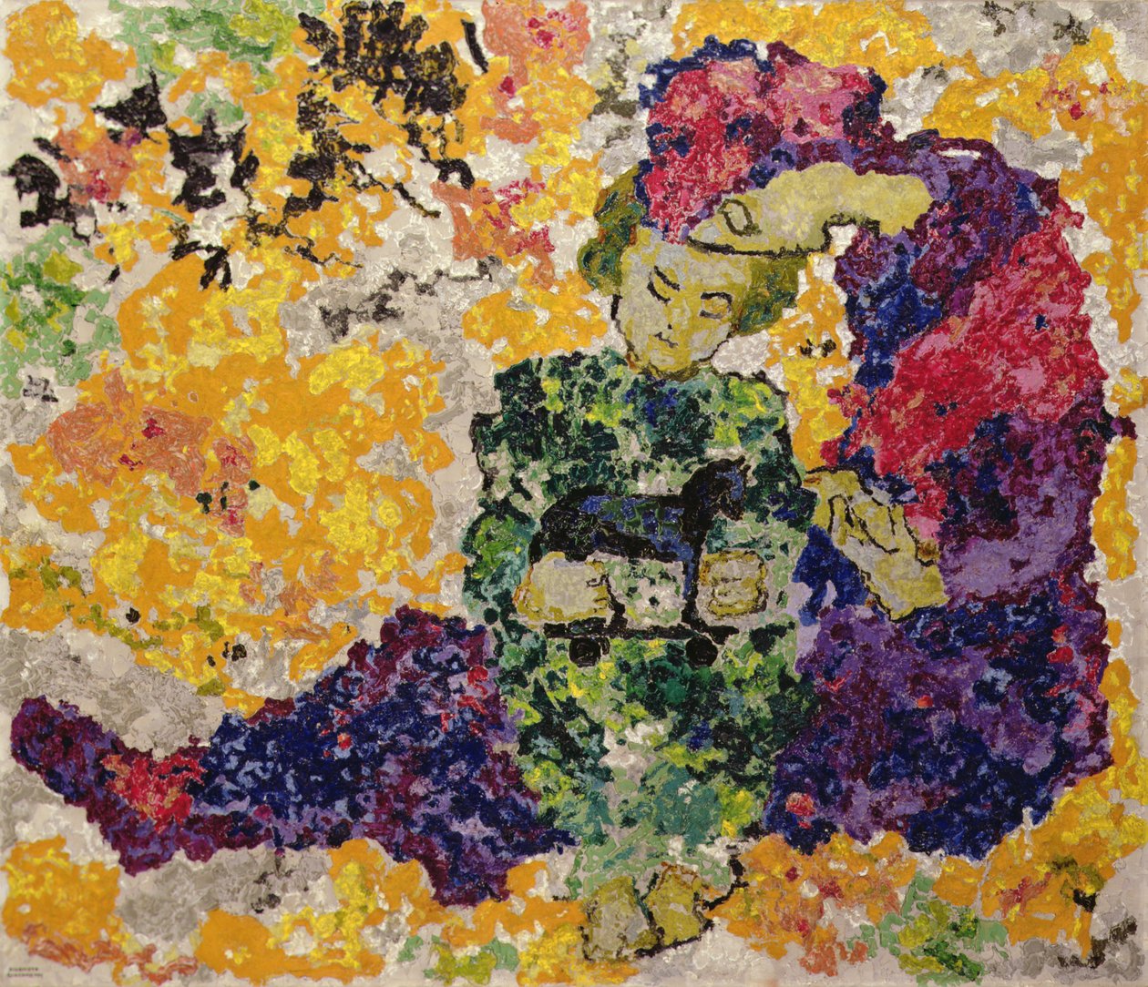 Oğlan İsa ile Meryem by Augusto Giacometti