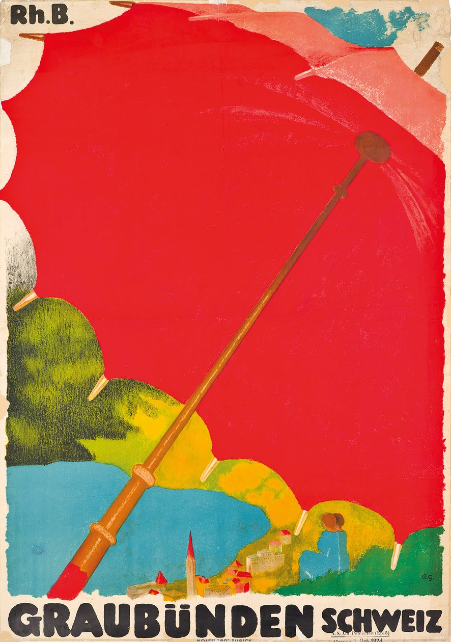 Poster reklam Graubünden, İsviçre by Augusto Giacometti