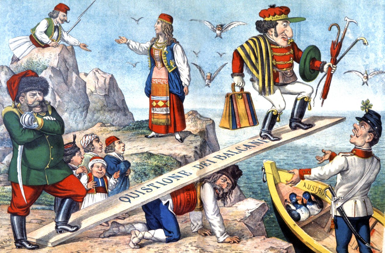 Balkanlar meselesi, 1900 dolayları (resim) by Augusto Grossi
