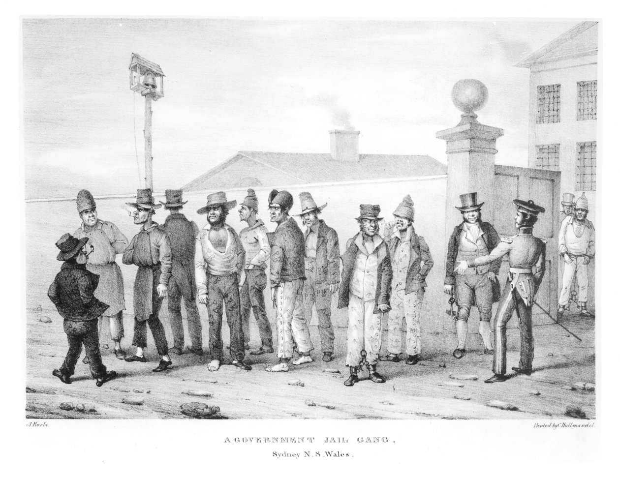 Bir Hükümet Hapishanesi Çetesi, Sidney, Yeni Güney Galler, 19. yüzyıl by Augustus Earle