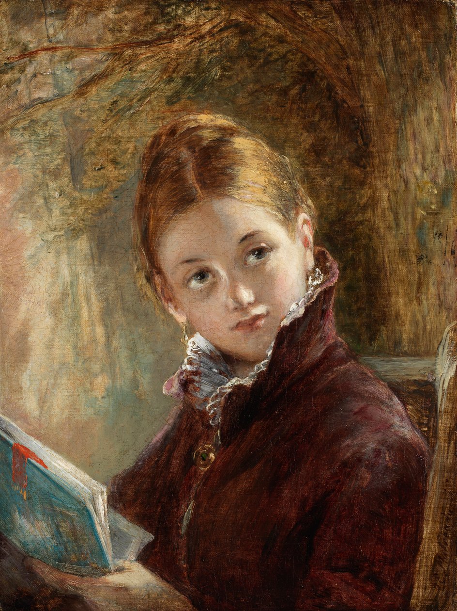 Sessiz Bir Okuma, 1875 by Augustus Edward Mulready