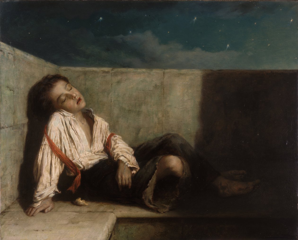 ಲಂಡನ್ ಸೇತುವೆಯ ಮೇಲೆ ಒಂದು ಬಿಡುವು, 1879 ಟರ್ಕ್ by Augustus Edward Mulready