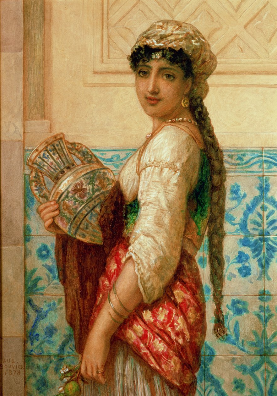 Periler ve aşk tanrılarının katıldığı Venüs by Augustus Jules Bouvier