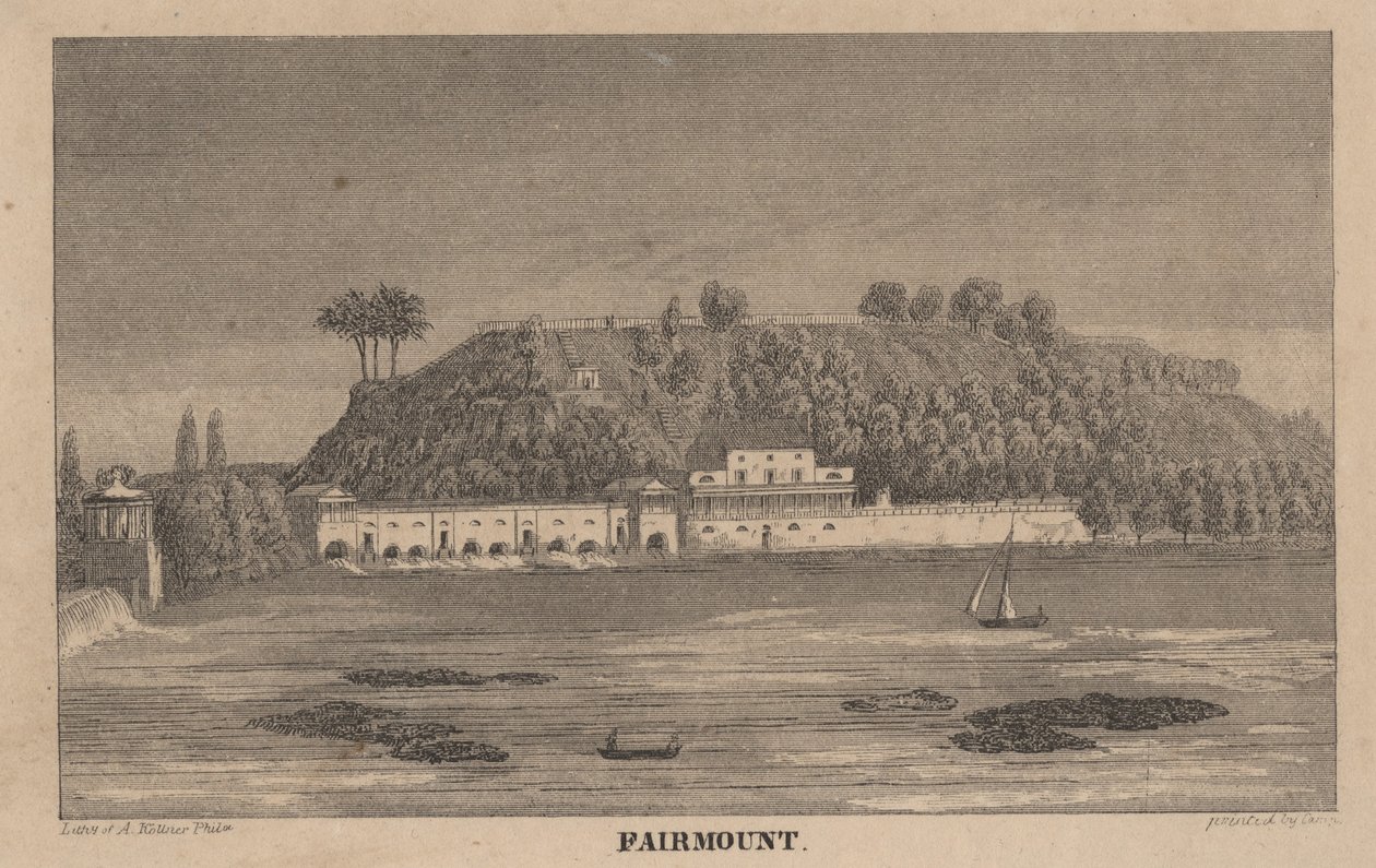 Fairmount, yaklaşık 1848 by Augustus Kollner