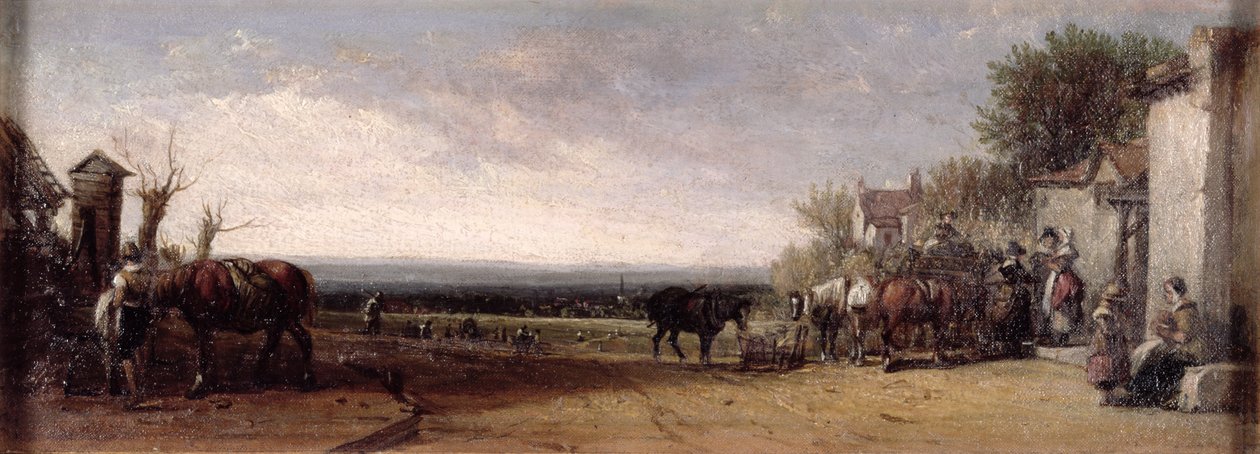Gravesend yakınlarındaki Inn Kapısı by Augustus Wall Callcott