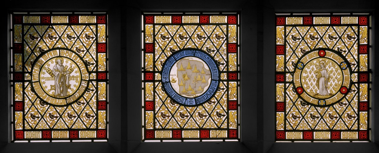 Hollanda Roundels ile Çizim Odası Pencereleri, c.1844 by Augustus Welby Northmore Pugin
