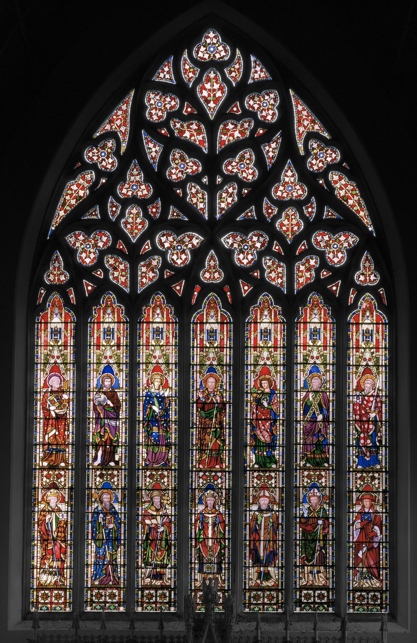 Bakire ve Azizlerle İsa, Doğu Penceresi, 1847-48 by Augustus Welby Northmore Pugin