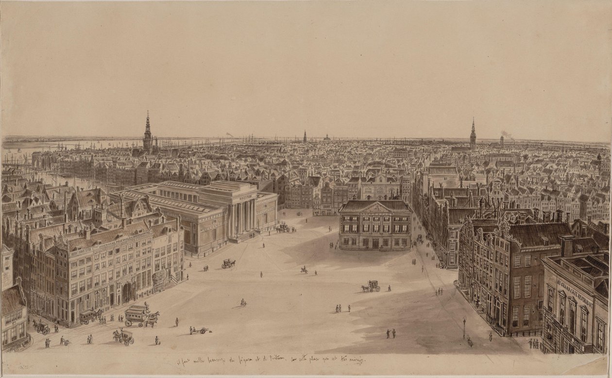 Kraliyet Sarayı kulesinden Amsterdam manzarası by Augustus Wijnantz