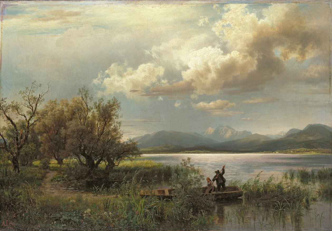 Bayern Manzarası, 1856 by August Wilhelm Leu