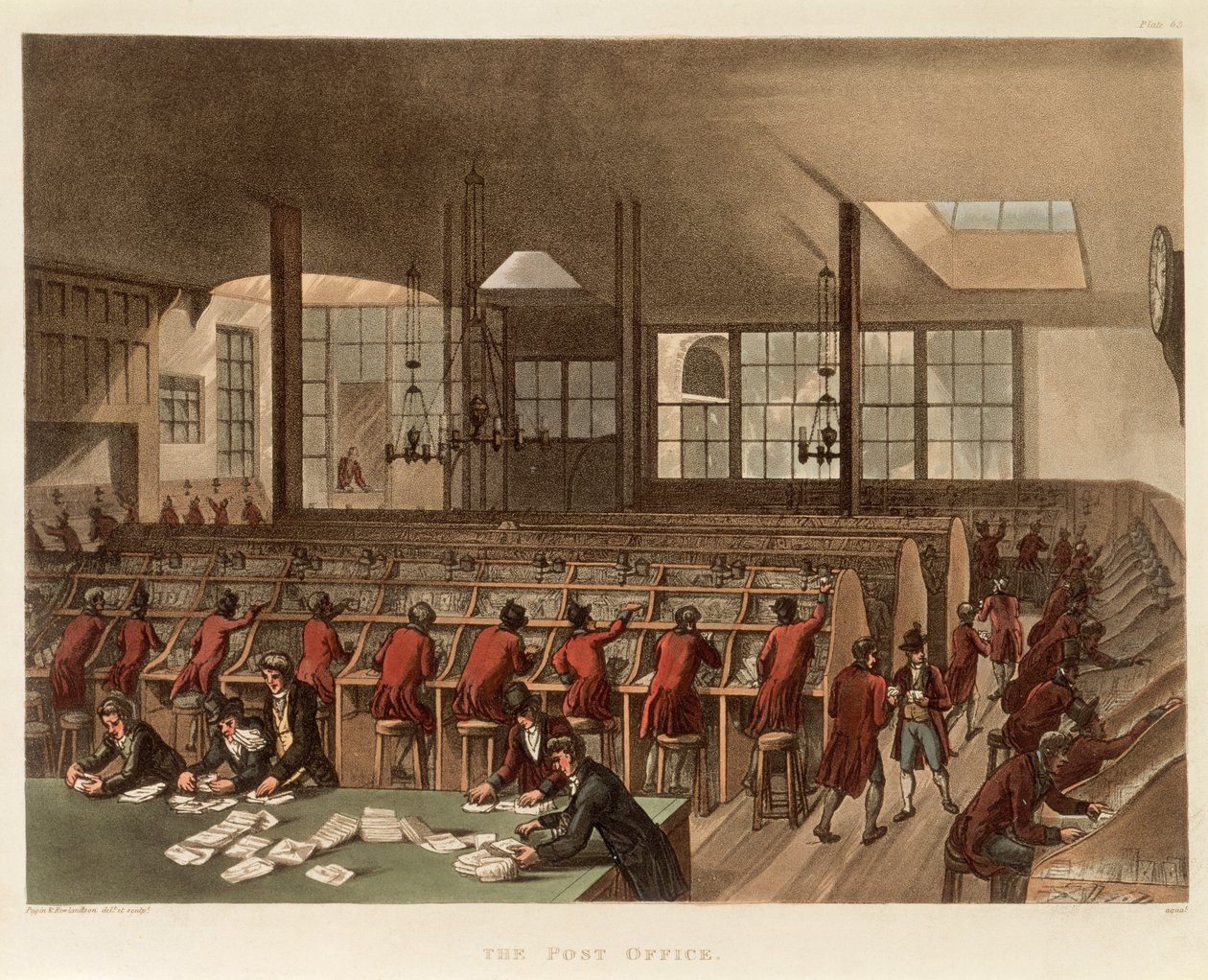 Postane, c1808 by Augustus Charles Pugin, Thomas Rowlandson