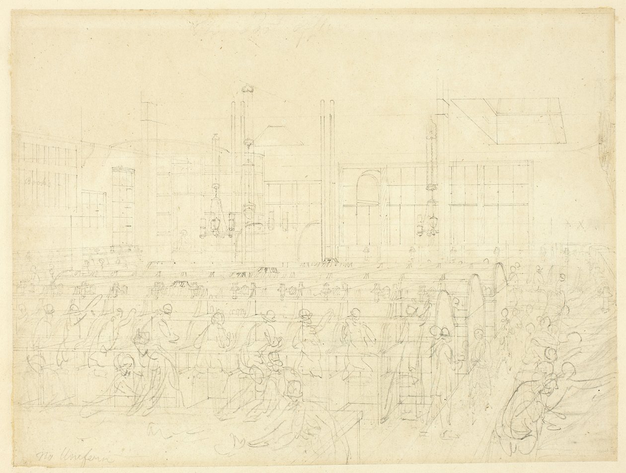 Londra'daki Microcosm'dan Postane için Çalışma by Augustus Charles Pugin