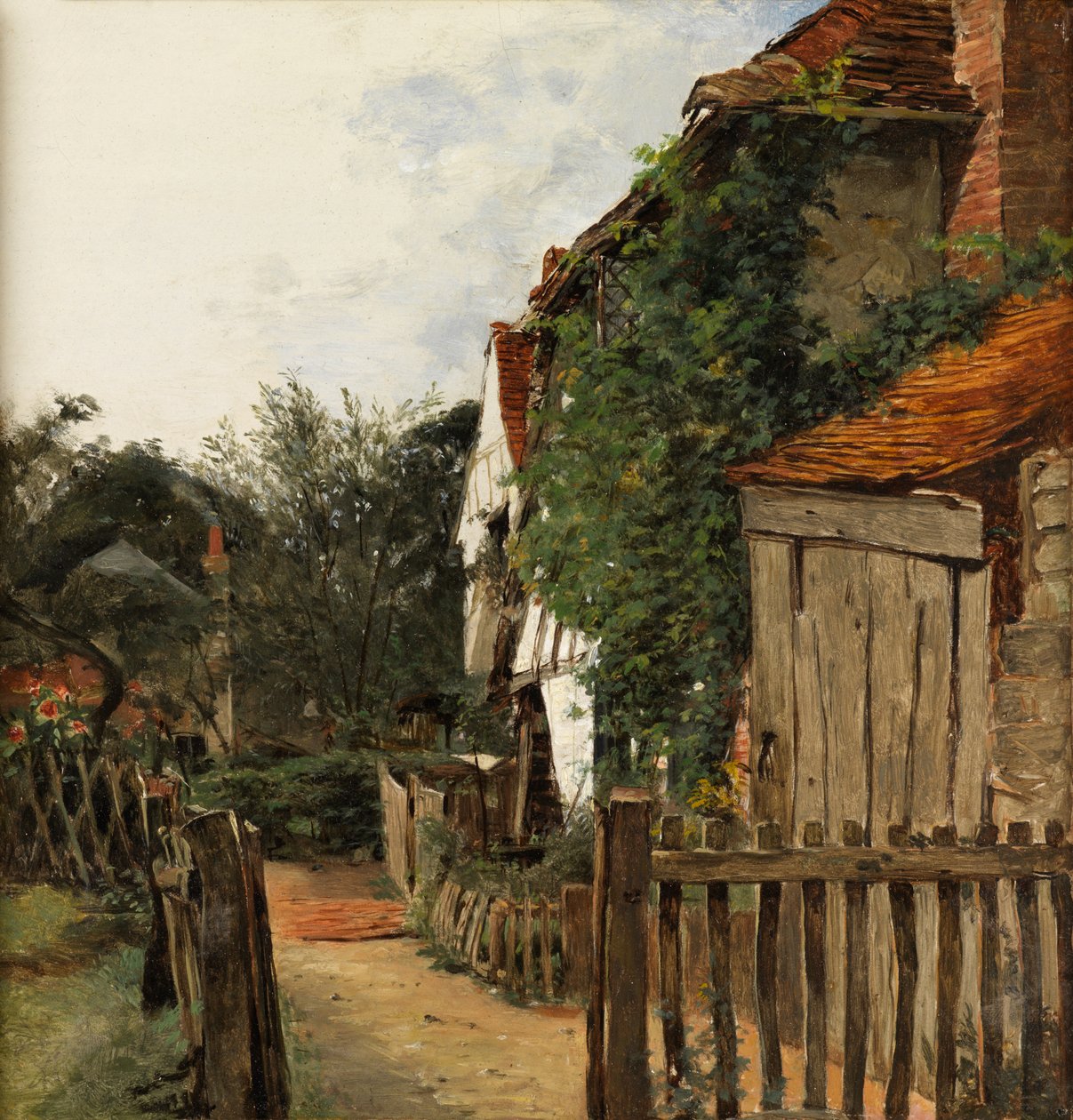 Bir Kulübe Bahçesi (panelde yağ) by Augustus Leopold Egg