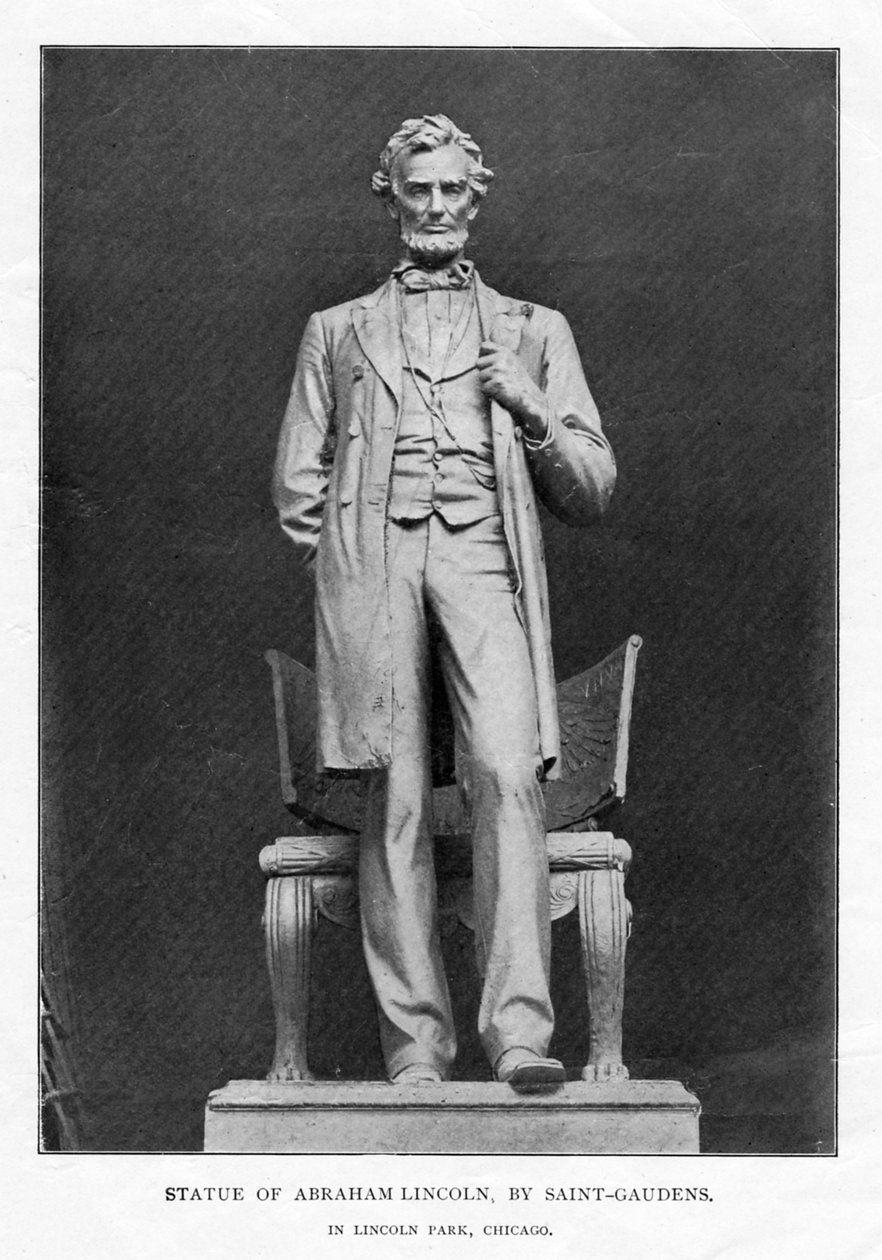Abraham Lincoln Heykeli, Lincoln Park, Chicago, 1887 by Augustus Saint Gaudens