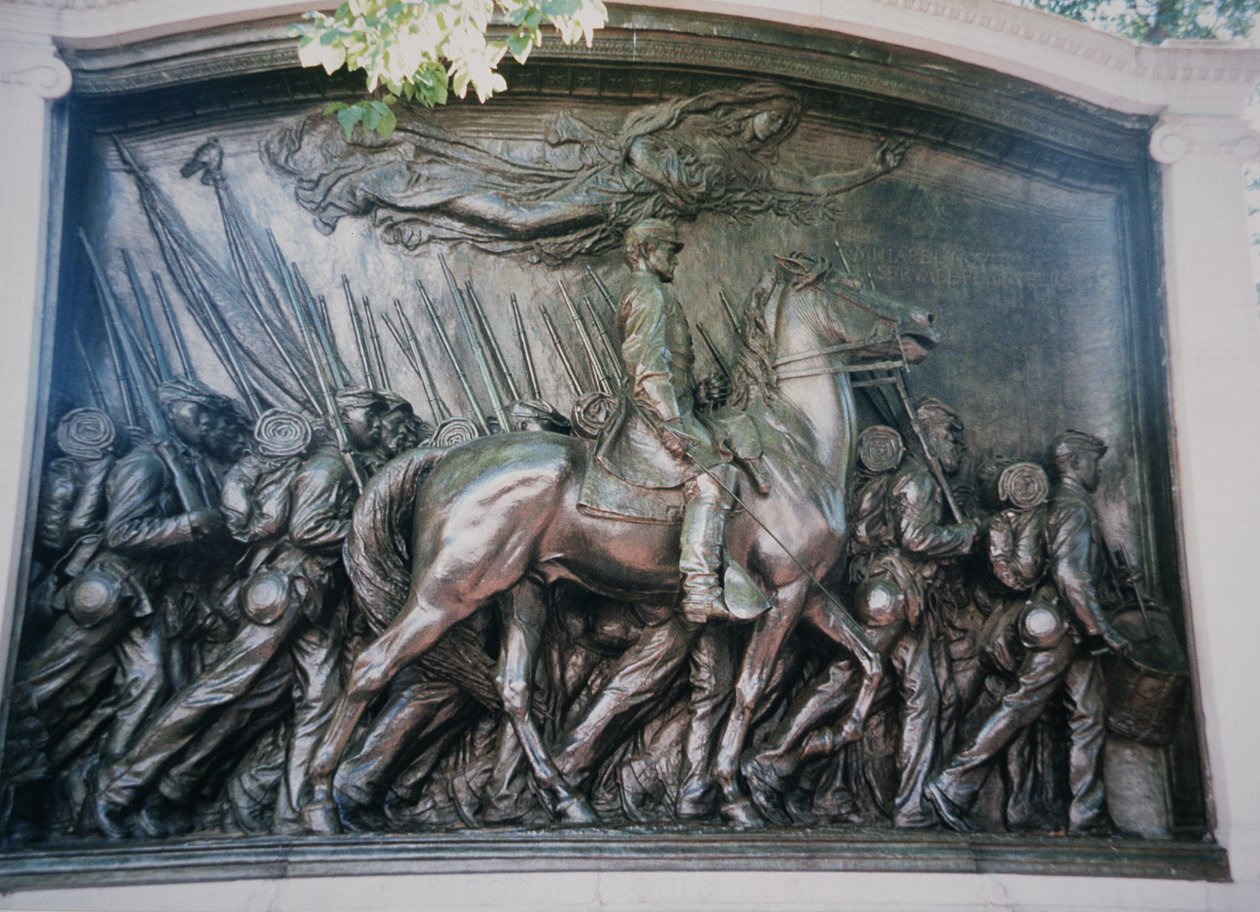 Robert Gould Shaw (1837-63) Afrikalı-Amerikalı 54. Massachusetts Alayı Anıtı by Augustus Saint Gaudens