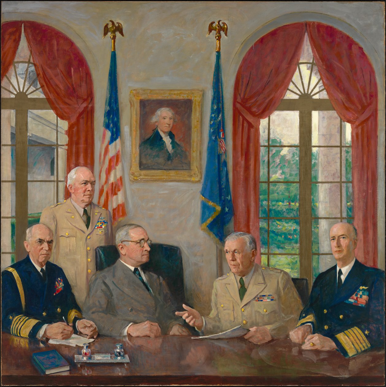 Truman ve Askeri Danışmanları, 1949. by Augustus Vincent Tack