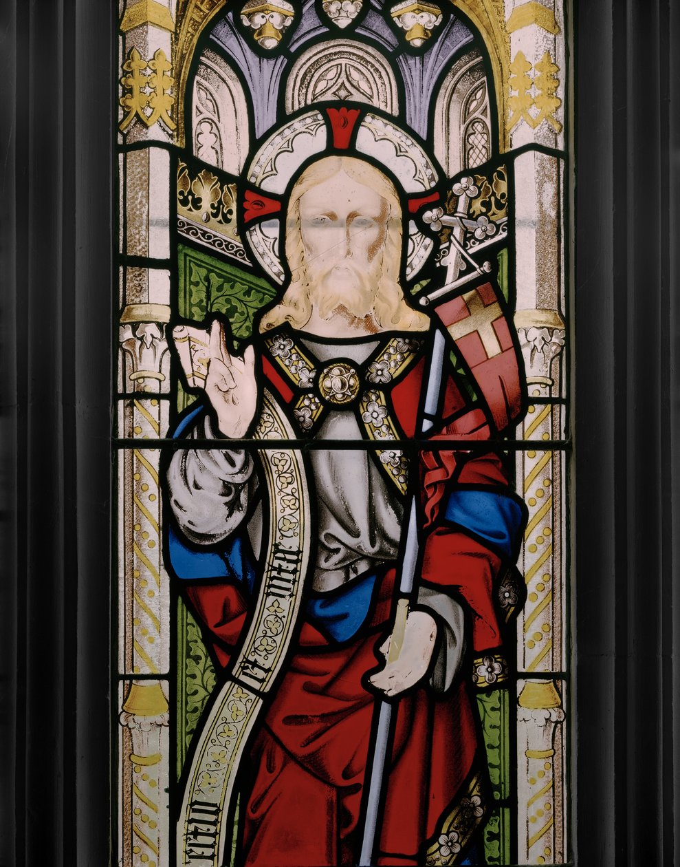 Christ Blessing, detay, 1851 (vitray) by Augustus Welby Northmore Pugin