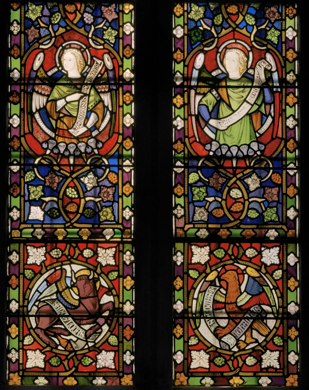Meleklerle çevrili İsa, detay, 1850 (vitray) by Augustus Welby Northmore Pugin