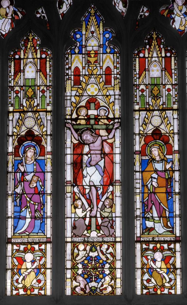 Azizlerle Çarmıha Gerilme, 1851 (vitray) by Augustus Welby Northmore Pugin