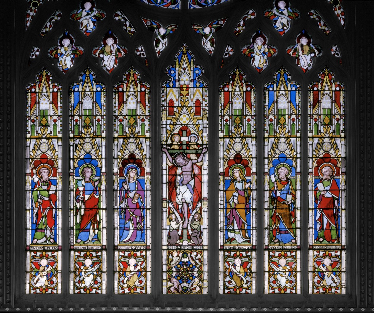 Azizlerle Çarmıha Gerilme, 1851 (vitray) by Augustus Welby Northmore Pugin