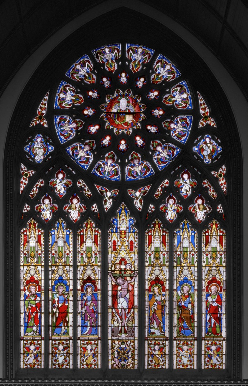 Azizlerle Çarmıha Gerilme, 1851 (vitray) by Augustus Welby Northmore Pugin