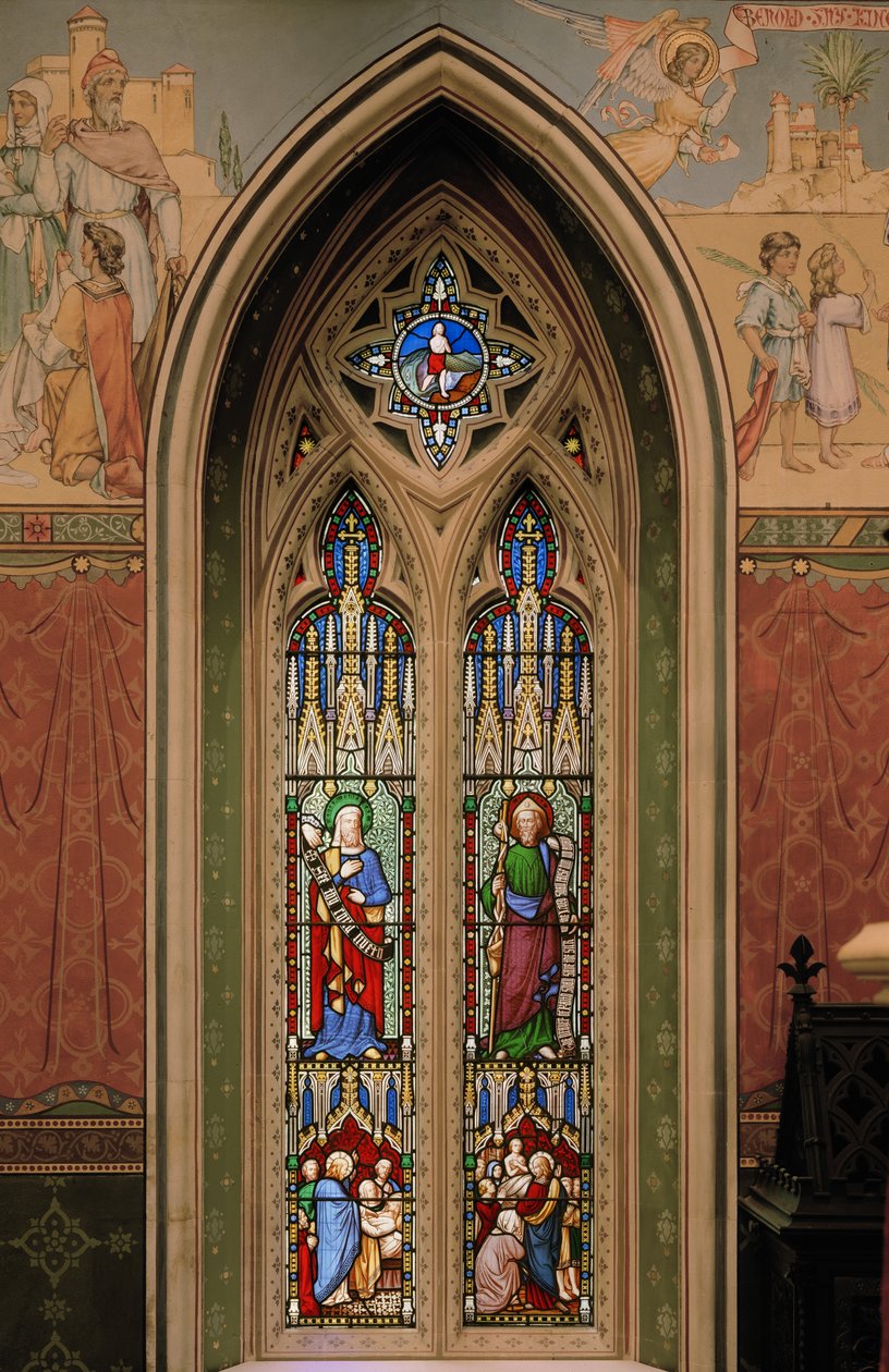 Elijah, St. James The Great, Jonah & The Whale, 1850-1852 (vitray) by Augustus Welby Northmore Pugin