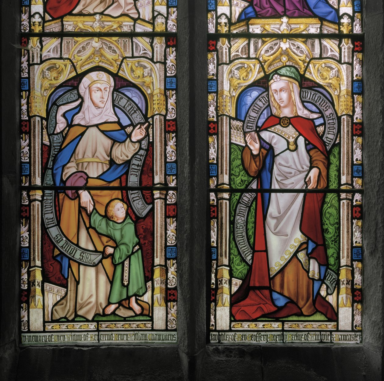 Hannah ile Genç Samuel ve Dorcas, 1852 (vitray) by Augustus Welby Northmore Pugin