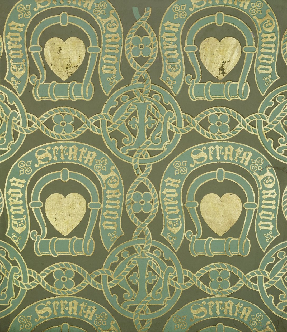 Kalp motifli dini duvar kağıdı tasarımı by Augustus Welby Northmore Pugin