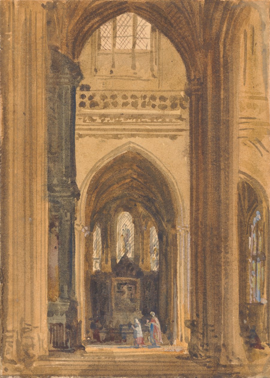 Gotik Kilisenin İçi by Augustus Welby Northmore Pugin