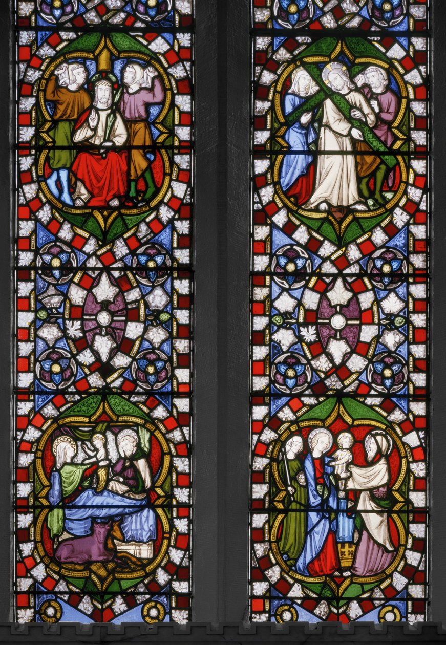 Tespih Gizemleri, Şapelin Doğu Penceresi, detay, 1847 (vitray) by Augustus Welby Northmore Pugin